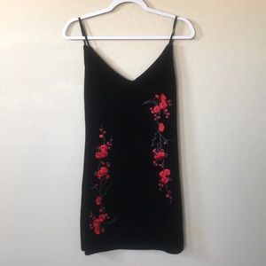 floral black dress